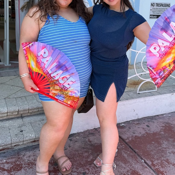 Princess Polly Flattered Shimmer Mini Navy Top and Skirt Set - Picture 5 of 5